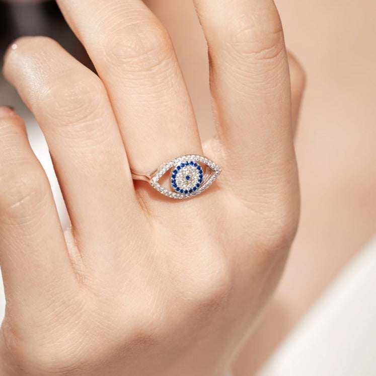 MASTER EVIL EYE RING - Fine Silver