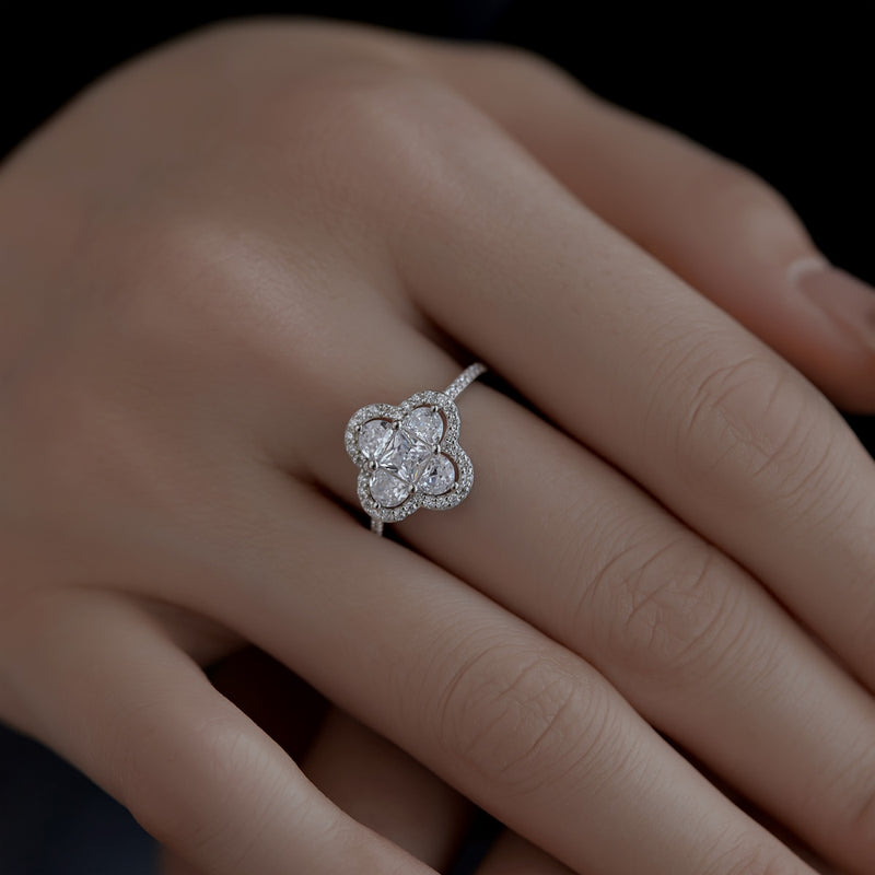 CLOVER RING - Fine Silver