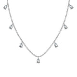 LEANA DROP NECKLACE - Fine Silver