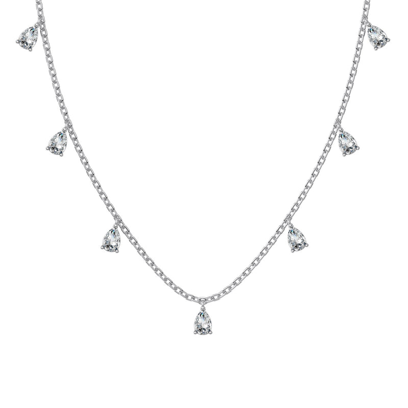 LEANA DROP NECKLACE - Fine Silver