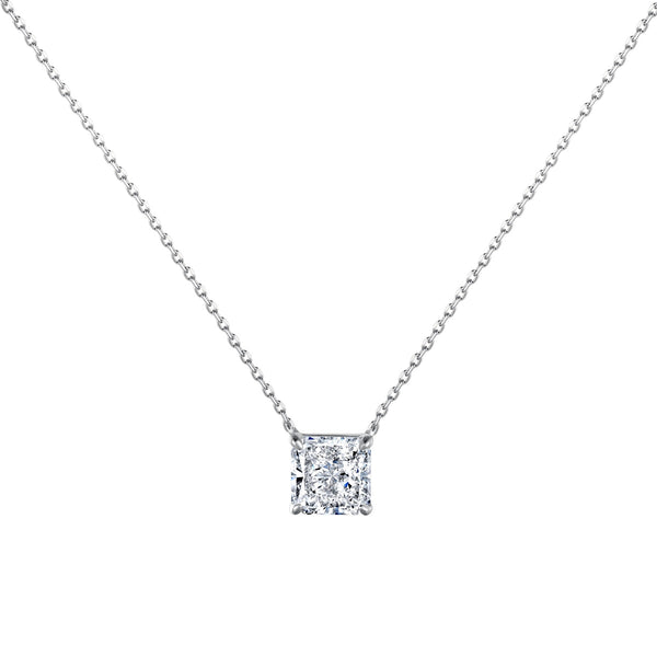 CRUSHED SQUARE NECKLACE - Fine Silver