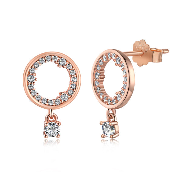 FIN ROSE GOLD EARRINGS - Fine Silver