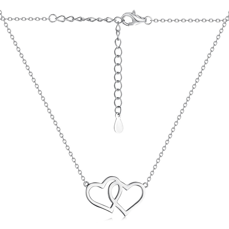 DUO HEARTY NECKLACE - Fine Silver