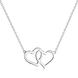 DUO HEARTY NECKLACE - Fine Silver