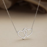 DUO HEARTY NECKLACE - Fine Silver