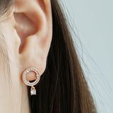 FIN ROSE GOLD EARRINGS - Fine Silver