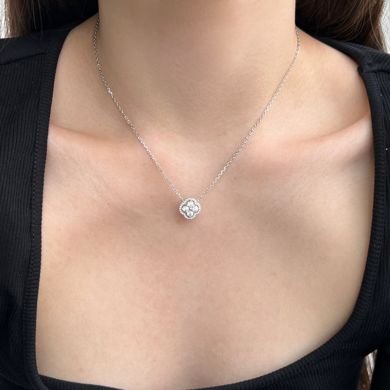 CLOVER 4U NECKLACE - Fine Silver