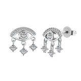 EYE FOR EYE STUDS - Fine Silver