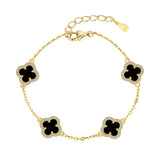 NOIR CLOVER BRACELET - Fine Silver