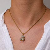 SITTING TEDDY NECKLACE - 18K GOLD-PLATED