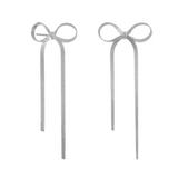 BOW EARRINGS - 18K WHITE/GOLD-PLATED