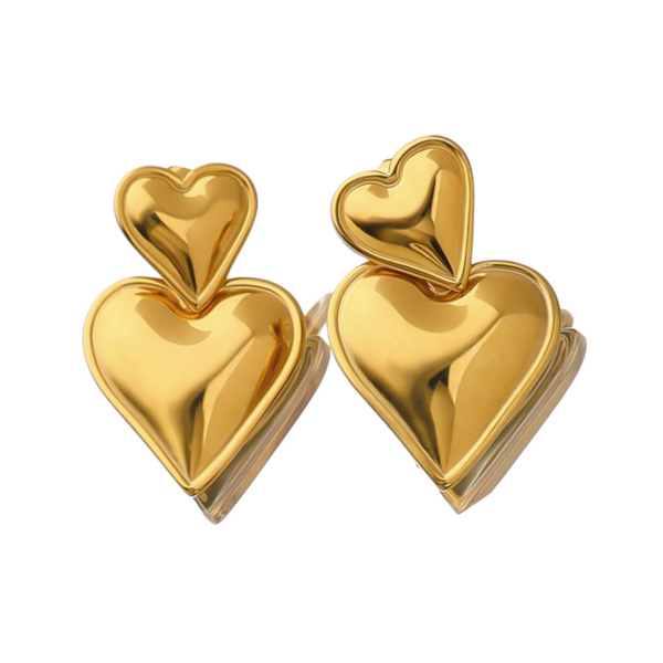 ALL HEARTS EARRINGS - 18K GOLD PLATED