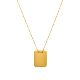 ENGRAVABLE TAG NECKLACE- 18K GOLD-PLATED