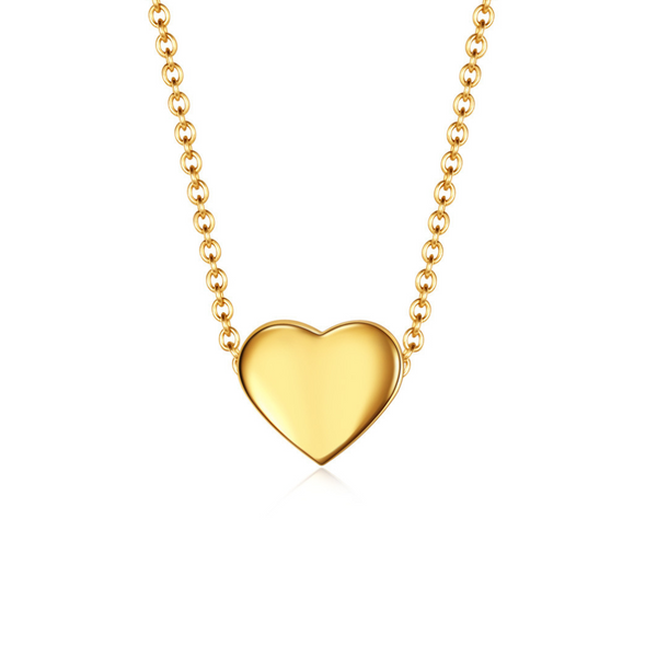 PARIS HEART NECKLACE - 18K WHITE/GOLD-PLATED