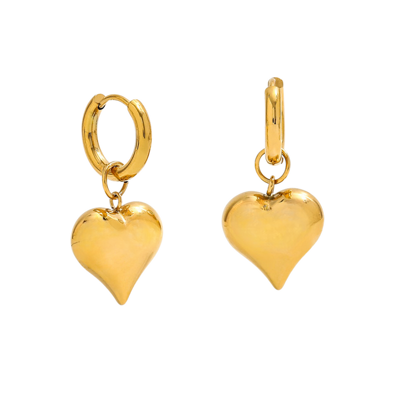 HEARTS FOR YOU EARRINGS - 18K GOLD-PLATED