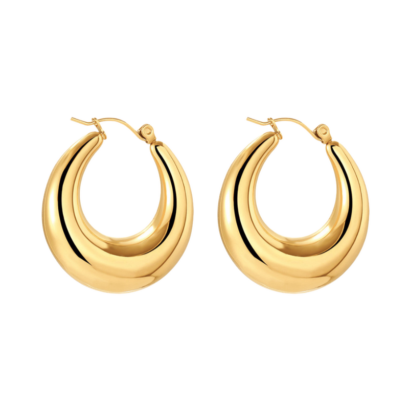 CELINE HOOPS - 18K GOLD PLATED