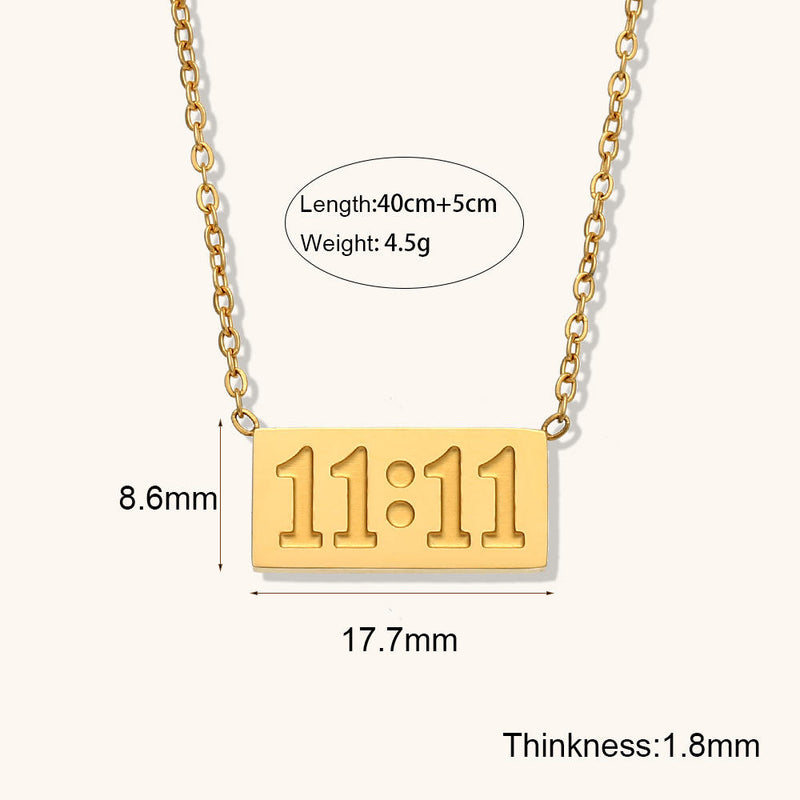 11:11 WISH NECKLACE - 18K GOLD-PLATED