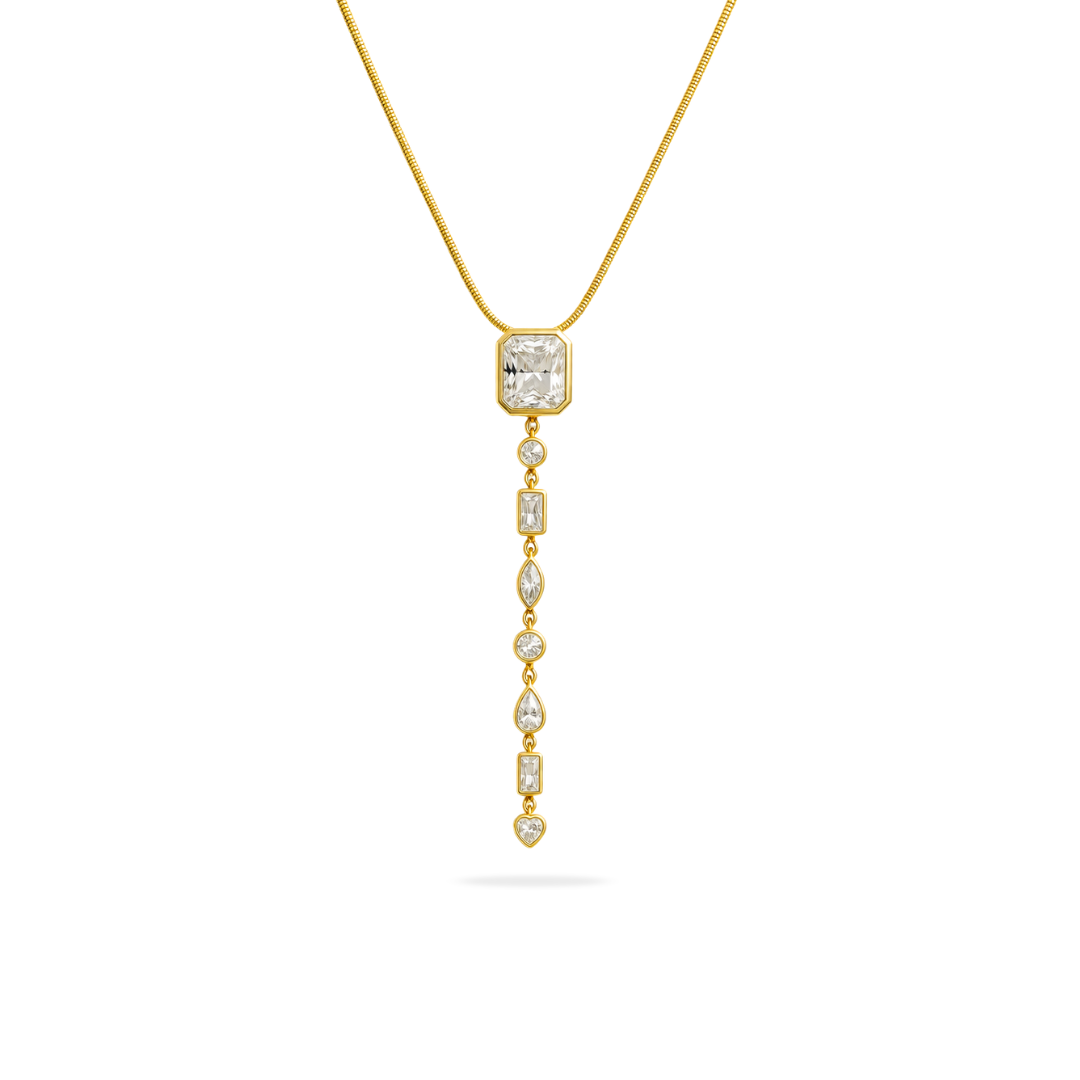 Multistone Lariat Necklace