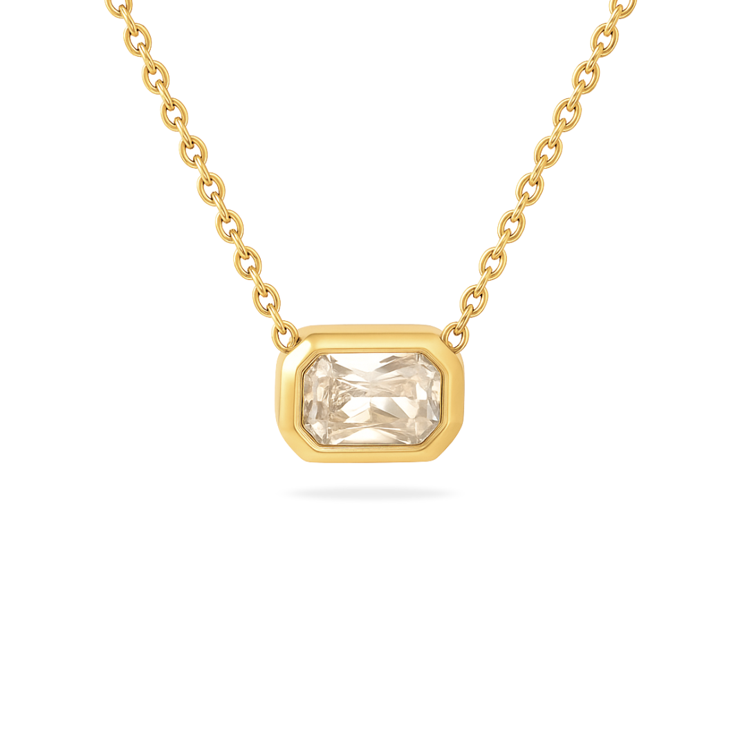 Radiant Bezel Necklace