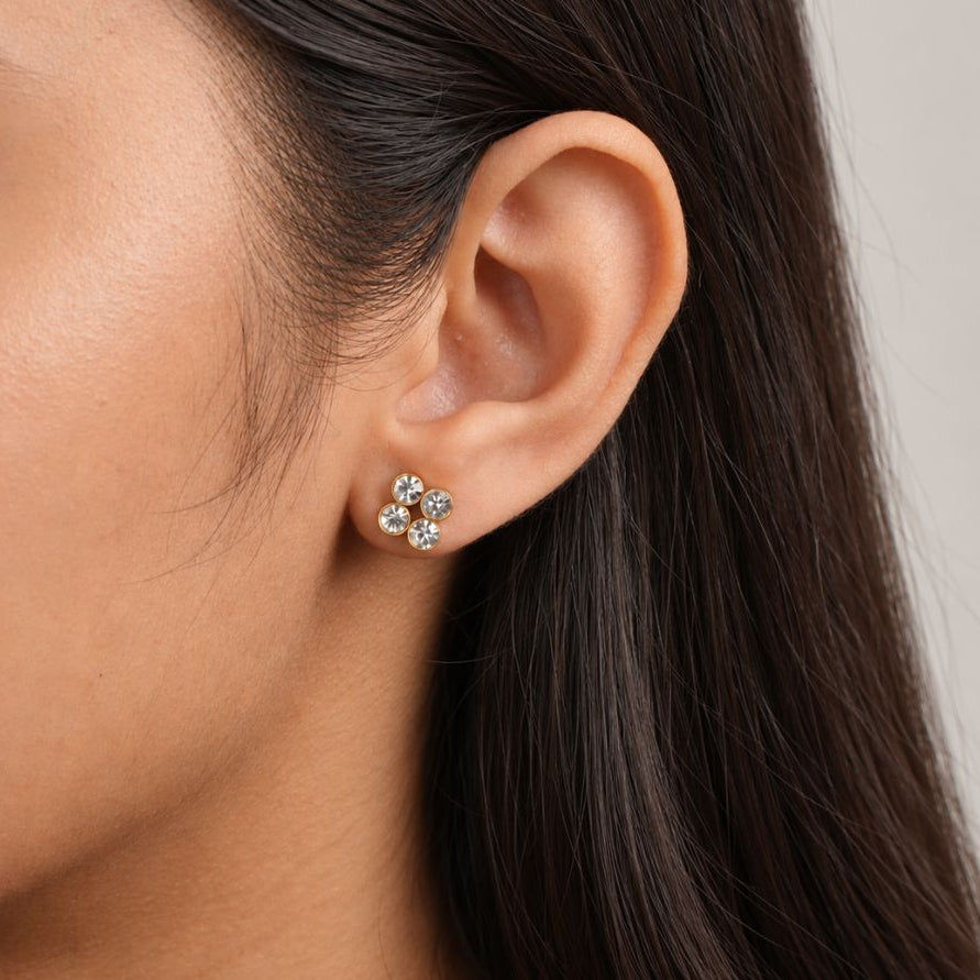Crystal Rosette Earrings