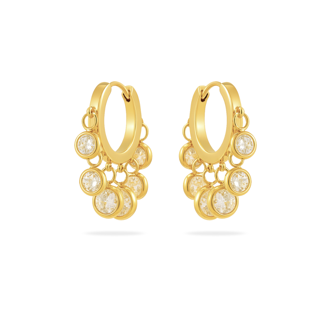 Regal Charm Hoops