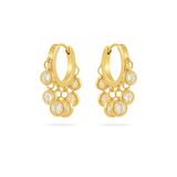 REGAL CHARM HOOPS - 18K GOLD-PLATED