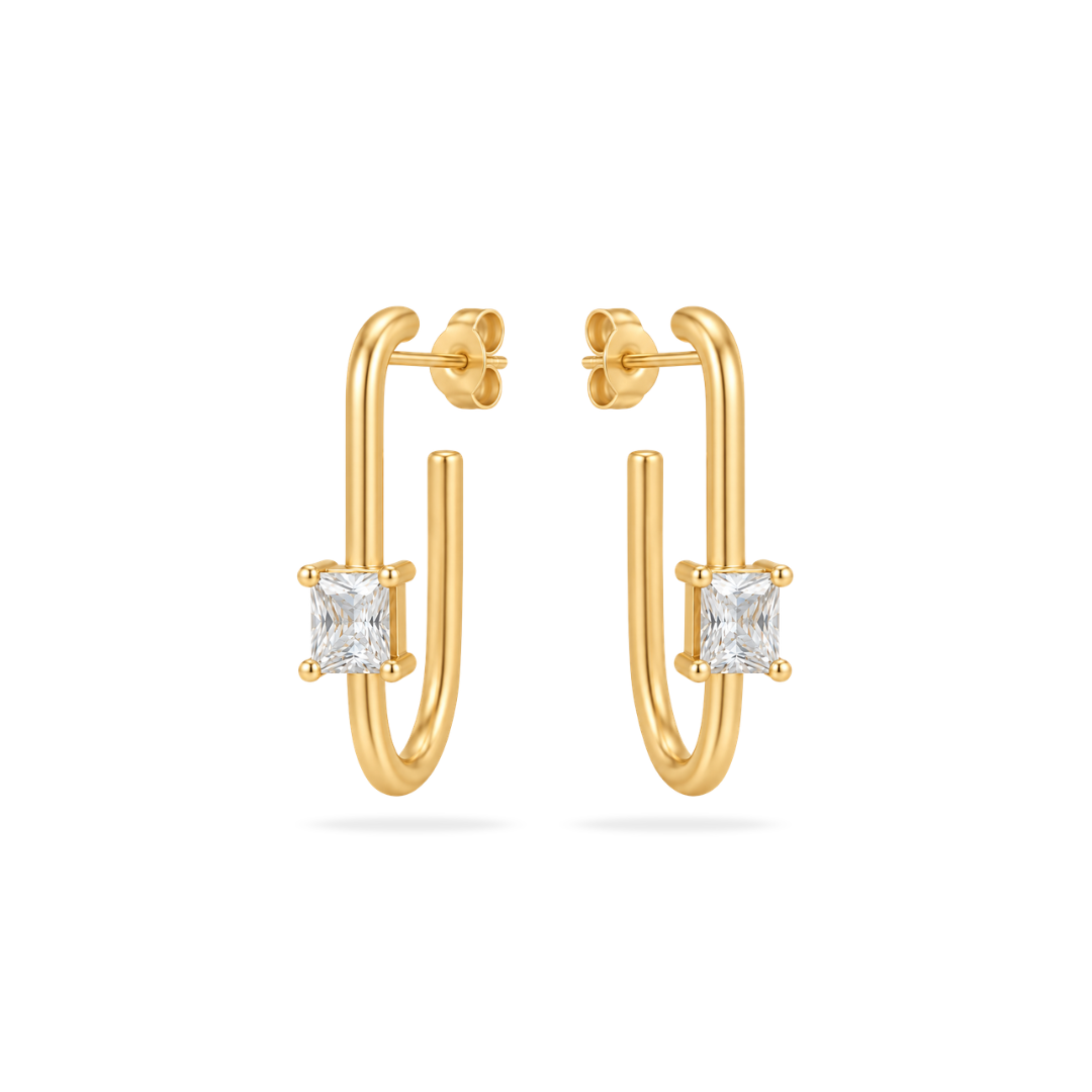 Cushion Crystal Earrings