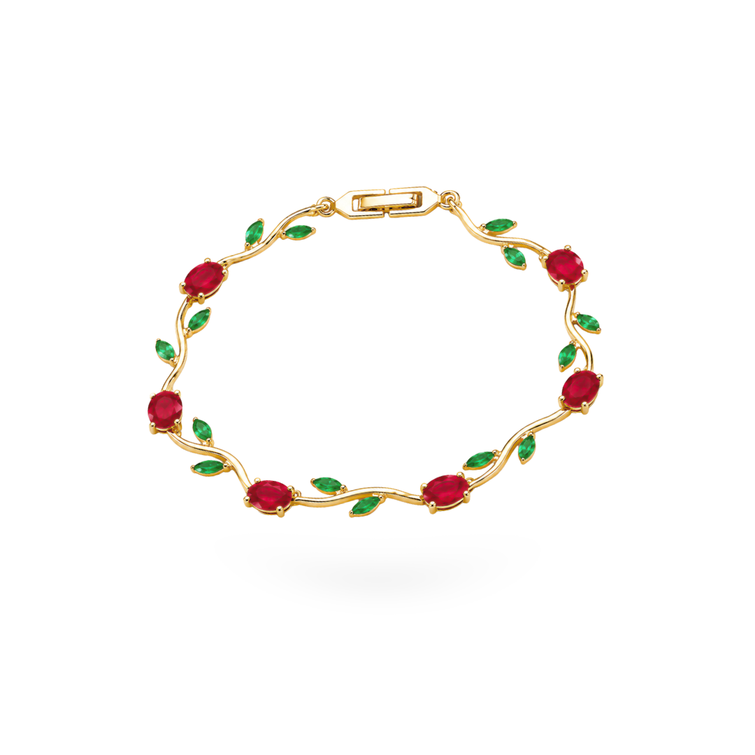 Ruby Tulip Bracelet