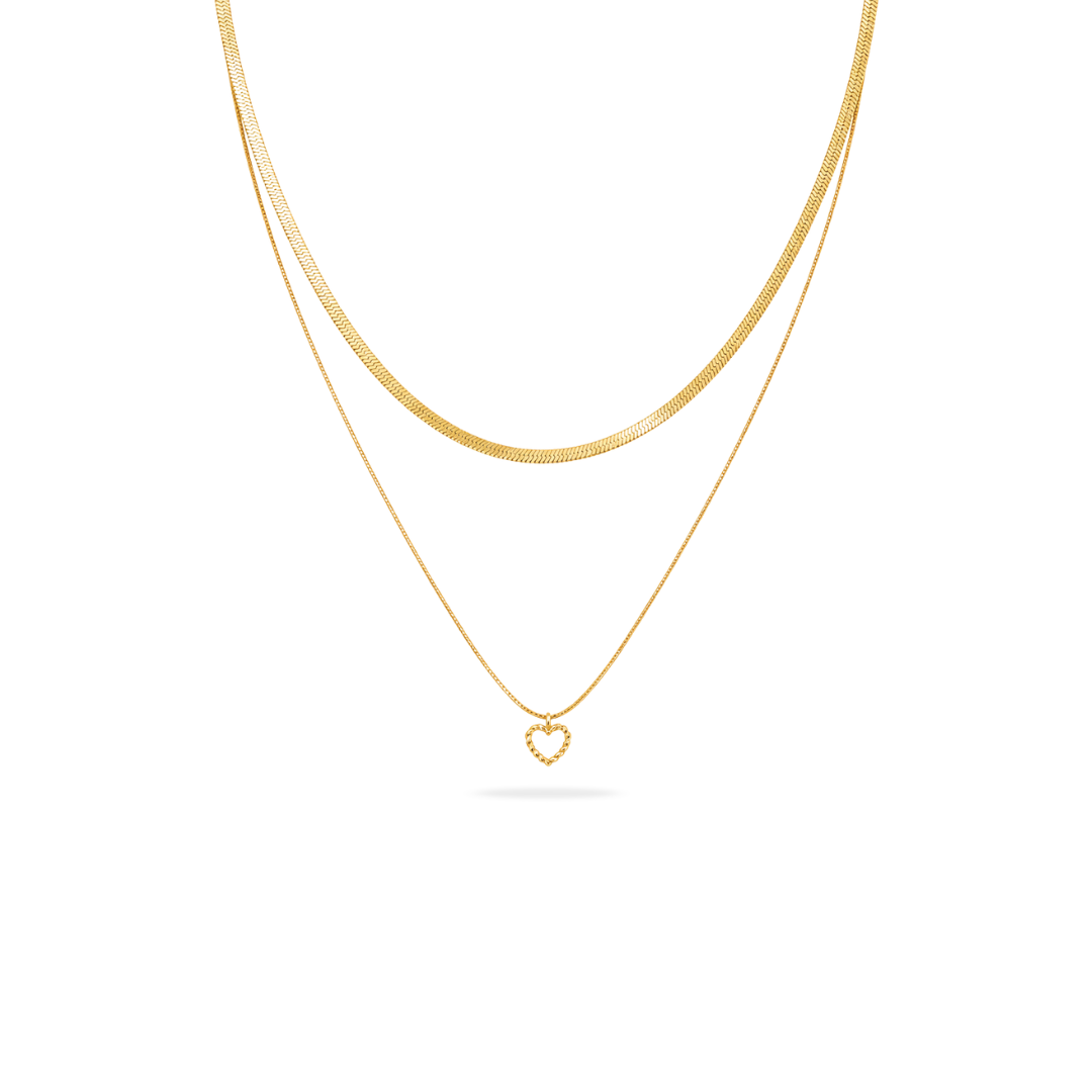 Layered Heart Necklace