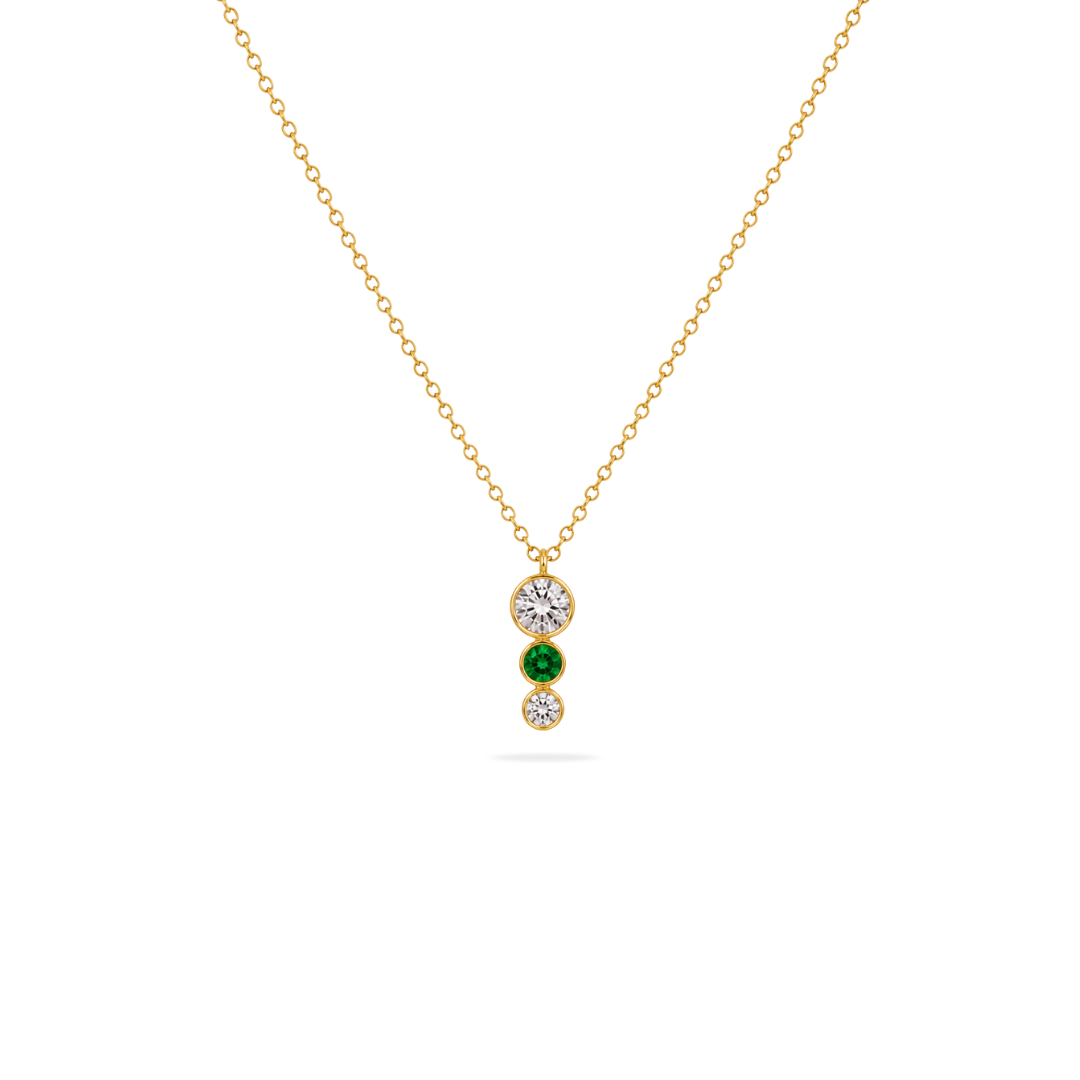 Emerald Trinity Necklace