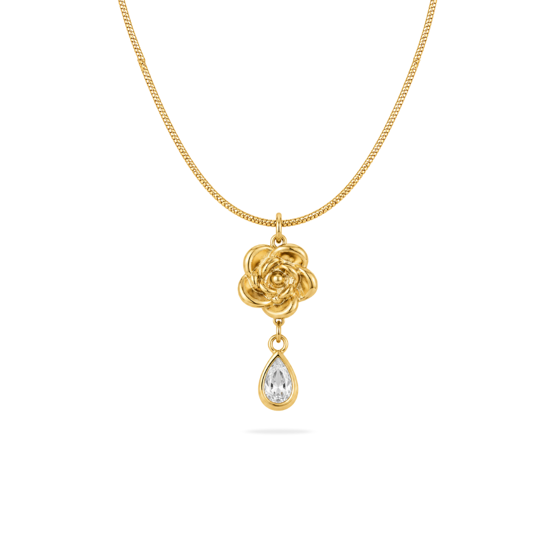 Floral Drop Necklace