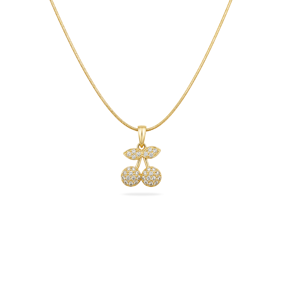 Studded Cherry Necklace