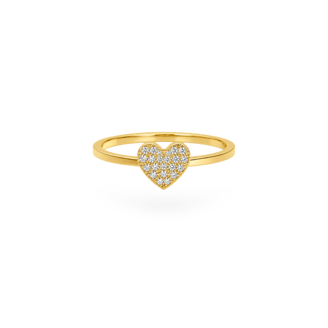 Studded Heart Ring