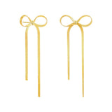 BOW EARRINGS - 18K WHITE/GOLD-PLATED