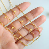 SQUARE LAYERED NECKLACE - 18K GOLD-PLATED