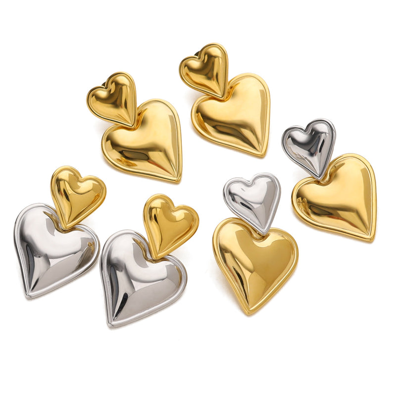 ALL HEARTS EARRINGS - 18K GOLD PLATED