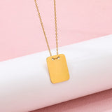 ENGRAVABLE TAG NECKLACE- 18K GOLD-PLATED