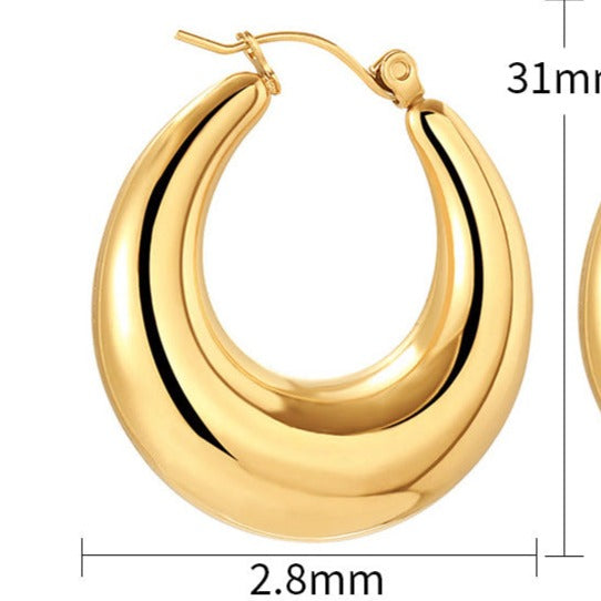 CELINE HOOPS - 18K GOLD PLATED