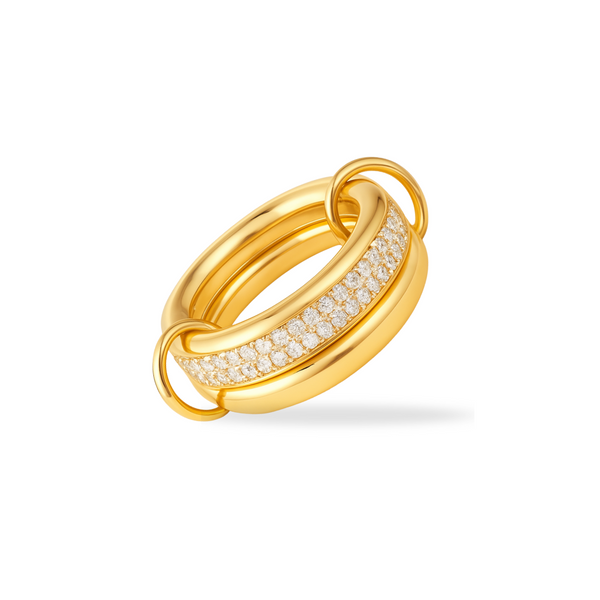 INTERLOCKING RING - 18K GOLD-PLATED