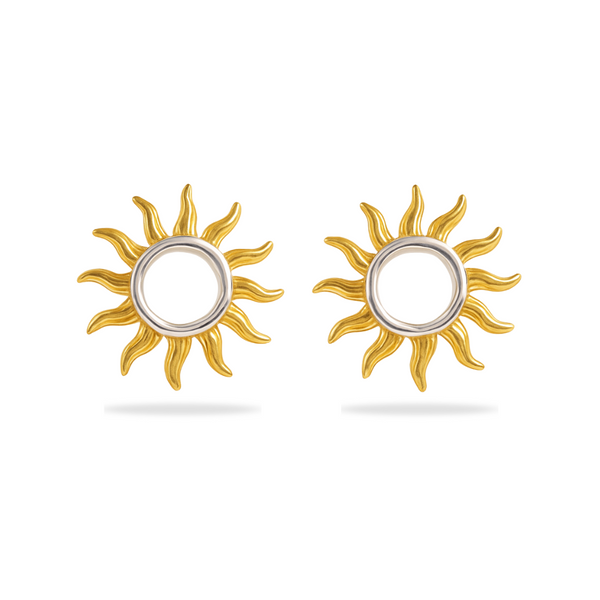 SUNBURST EARRINGS - 18K GOLD-PLATED