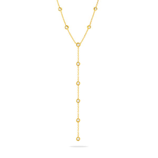 CLEOPATRA LARIAT NECKLACE - 18K GOLD-PLATED
