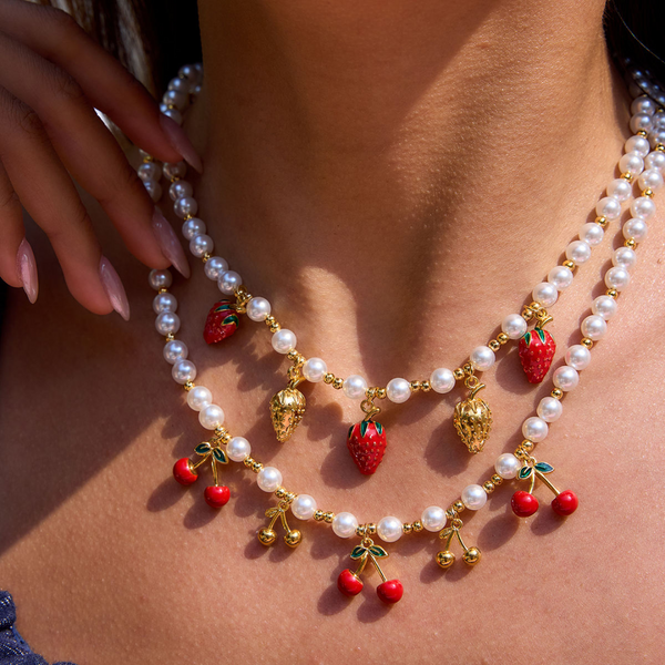 JUICY SUMMER NECKLACE - 18K GOLD-PLATED