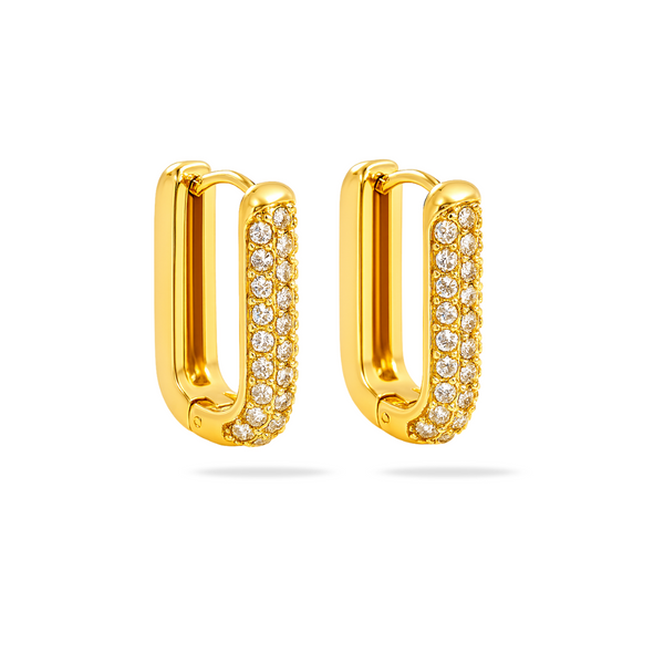 STUD AFFAIR EARRINGS - 18K GOLD-PLATED