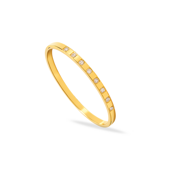 7-CHANNELED BANGLE - 18K GOLD-PLATED
