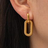 HANG'N 2WAY HOOPS - 18K GOLD PLATED