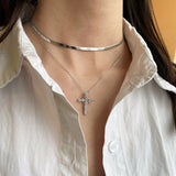 CROSS NECKLACE - Fine Silver