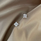 SQUARE STUDS (6MM) - Fine Silver