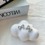 RIBBON STUDS - Fine Silver