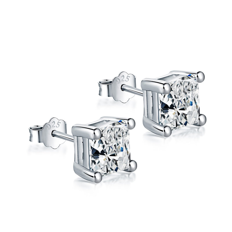 SQUARE STUDS (6MM) - Fine Silver