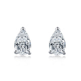 PEAR STUDS - Fine Silver